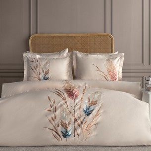 Постельное белье Dantela Vita BOHEM хлопковый сатин бежевый евро