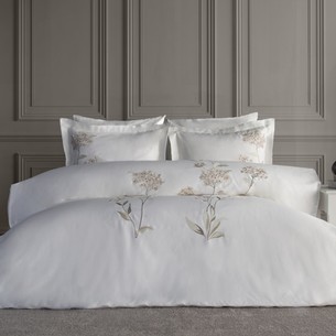 Постельное белье Dantela Vita LAVINYA хлопковый сатин бежевый евро