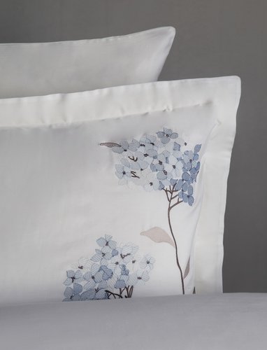 Постельное белье Dantela Vita LAVINYA хлопковый сатин голубой евро, фото, фотография