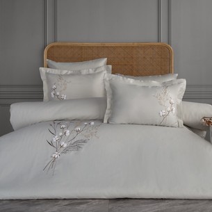 Постельное белье Dantela Vita MONEDA хлопковый сатин мятный евро