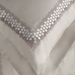 Постельное белье Dantela Vita MONTANA хлопковый сатин бежевый евро, фото, фотография