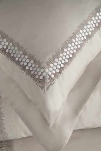 Постельное белье Dantela Vita MONTANA хлопковый сатин бежевый евро, фото, фотография