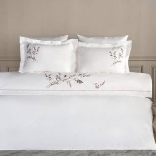 Постельное белье Dantela Vita SEMENTA хлопковый сатин бежевый евро