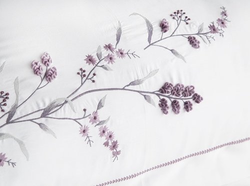 Постельное белье Dantela Vita SEMENTA хлопковый сатин баклажан евро, фото, фотография