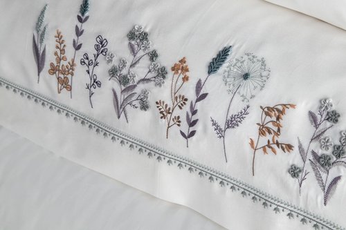 Постельное белье Dantela Vita VERIA хлопковый сатин мятный евро, фото, фотография