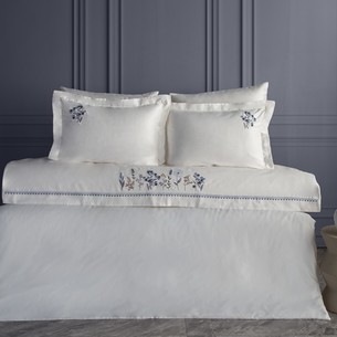 Постельное белье Dantela Vita VERIA хлопковый сатин синий евро