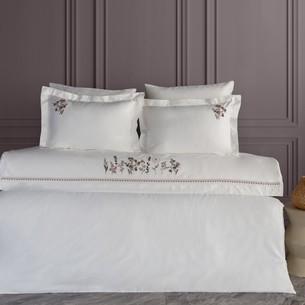 Постельное белье Dantela Vita VERIA хлопковый сатин бежевый евро