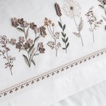 Постельное белье Dantela Vita VERIA хлопковый сатин бежевый евро, фото, фотография