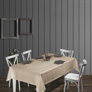 Скатерть прямоугольная DO&CO ROMA жаккард капучино 160х220