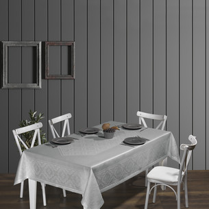 Скатерть прямоугольная DO&CO ROMA жаккард серый 160х220