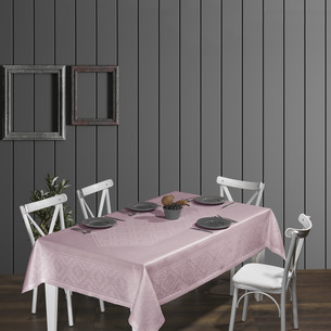 Скатерть прямоугольная DO&CO ROMA жаккард пудровый 160х220