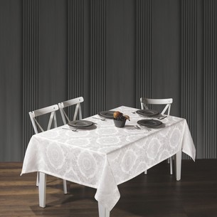 Скатерть прямоугольная DO&CO MILANO жаккард белый 160х220