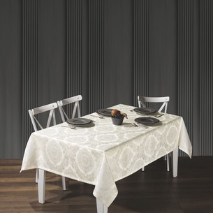 Скатерть прямоугольная DO&CO MILANO жаккард кремовый 160х220