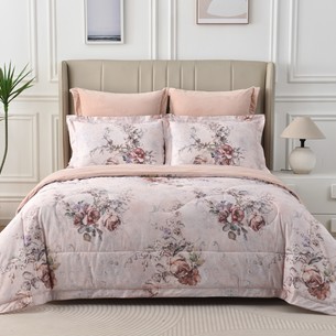 Постельное белье без пододеяльника с одеялом Sofi De Marko РЕНАТО хлопковый сатин V13 семейный