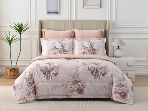 Постельное белье без пододеяльника с одеялом Sofi De Marko РЕНАТО хлопковый сатин V13 евро, фото, фотография