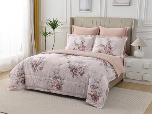 Постельное белье без пододеяльника с одеялом Sofi De Marko РЕНАТО хлопковый сатин V13 евро, фото, фотография