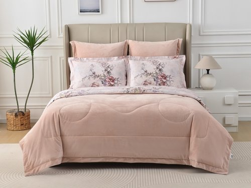 Постельное белье без пододеяльника с одеялом Sofi De Marko РЕНАТО хлопковый сатин V13 евро, фото, фотография