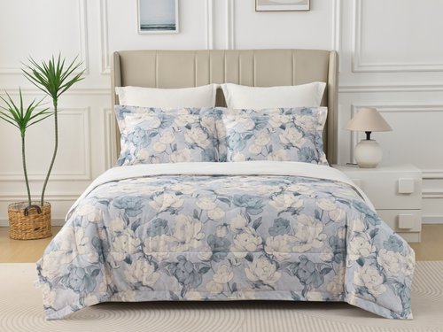 Постельное белье без пододеяльника с одеялом Sofi De Marko РЕНАТО хлопковый сатин V15 евро, фото, фотография