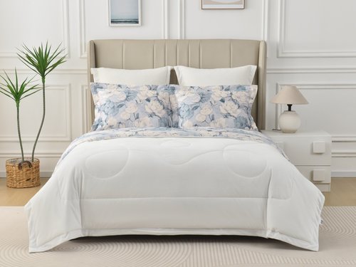 Постельное белье без пододеяльника с одеялом Sofi De Marko РЕНАТО хлопковый сатин V15 евро, фото, фотография