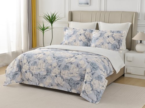 Постельное белье без пододеяльника с одеялом Sofi De Marko РЕНАТО хлопковый сатин V15 евро, фото, фотография