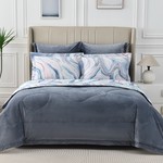 Постельное белье без пододеяльника с одеялом Sofi De Marko РЕНАТО хлопковый сатин V2 евро, фото, фотография