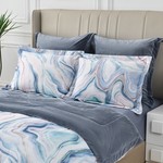 Постельное белье без пододеяльника с одеялом Sofi De Marko РЕНАТО хлопковый сатин V2 евро, фото, фотография