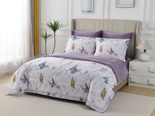 Постельное белье без пододеяльника с одеялом Sofi De Marko РЕНАТО хлопковый сатин V20 евро, фото, фотография