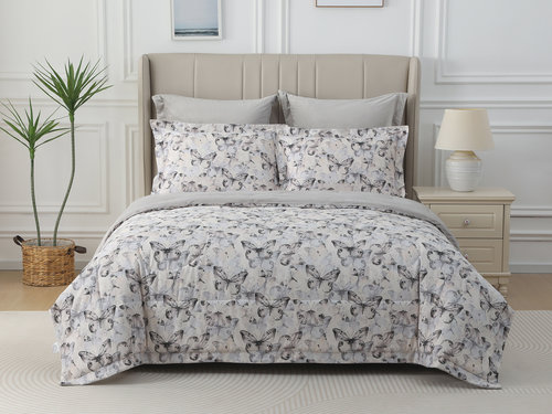 Постельное белье без пододеяльника с одеялом Sofi De Marko РЕНАТО хлопковый сатин V21 евро, фото, фотография