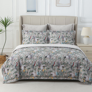 Постельное белье без пододеяльника с одеялом Sofi De Marko РЕНАТО хлопковый сатин V24 евро