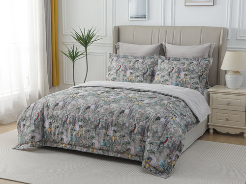 Постельное белье без пододеяльника с одеялом Sofi De Marko РЕНАТО хлопковый сатин V24 евро, фото, фотография