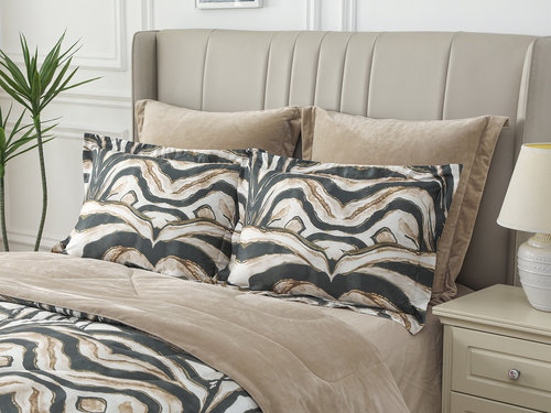 Постельное белье без пододеяльника с одеялом Sofi De Marko РЕНАТО хлопковый сатин V25 евро, фото, фотография