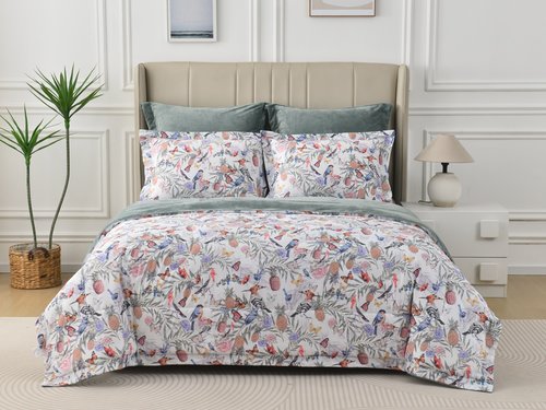 Постельное белье без пододеяльника с одеялом Sofi De Marko РЕНАТО хлопковый сатин V26 евро, фото, фотография