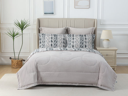 Постельное белье без пододеяльника с одеялом Sofi De Marko РЕНАТО хлопковый сатин V27 1,5 спальный, фото, фотография