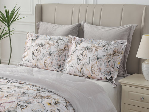 Постельное белье без пододеяльника с одеялом Sofi De Marko РЕНАТО хлопковый сатин V28 1,5 спальный, фото, фотография