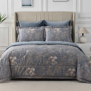 Постельное белье без пододеяльника с одеялом Sofi De Marko РЕНАТО хлопковый сатин V10 1,5 спальный