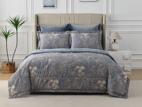 Постельное белье без пододеяльника с одеялом Sofi De Marko РЕНАТО хлопковый сатин V10 1,5 спальный, фото, фотография