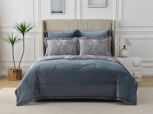 Постельное белье без пододеяльника с одеялом Sofi De Marko РЕНАТО хлопковый сатин V10 1,5 спальный, фото, фотография