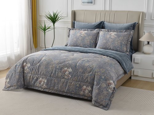 Постельное белье без пододеяльника с одеялом Sofi De Marko РЕНАТО хлопковый сатин V10 1,5 спальный, фото, фотография