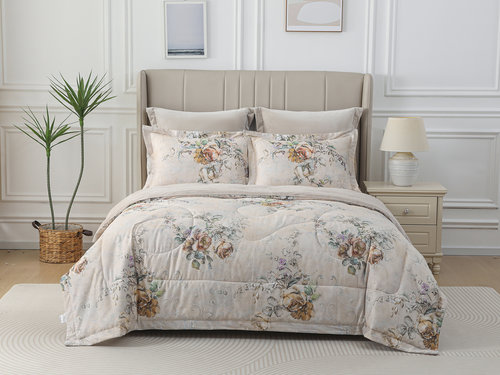 Постельное белье без пододеяльника с одеялом Sofi De Marko РЕНАТО хлопковый сатин V11 1,5 спальный, фото, фотография