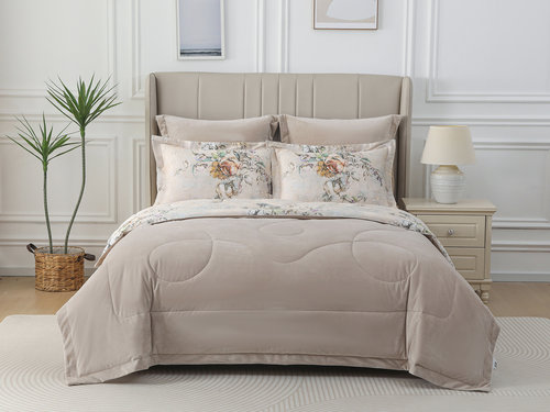 Постельное белье без пододеяльника с одеялом Sofi De Marko РЕНАТО хлопковый сатин V11 1,5 спальный, фото, фотография