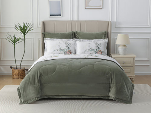 Постельное белье без пододеяльника с одеялом Sofi De Marko РЕНАТО хлопковый сатин V12 1,5 спальный, фото, фотография