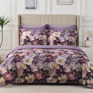 Постельное белье без пододеяльника с одеялом Sofi De Marko РЕНАТО хлопковый сатин V6 евро