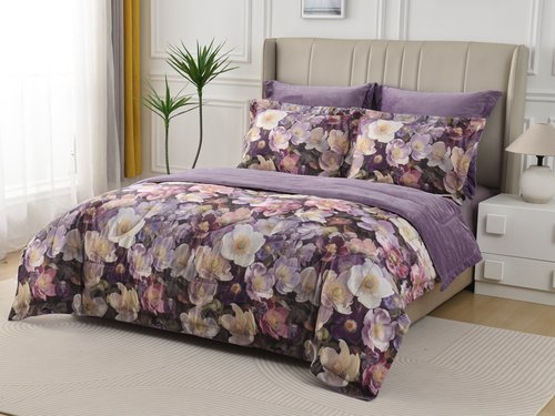 Постельное белье без пододеяльника с одеялом Sofi De Marko РЕНАТО хлопковый сатин V6 евро, фото, фотография