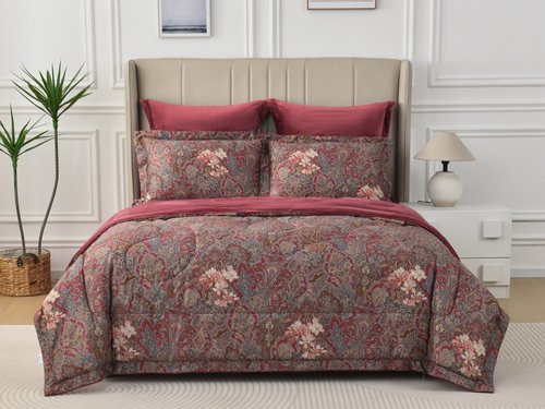 Постельное белье без пододеяльника с одеялом Sofi De Marko РЕНАТО хлопковый сатин V8 1,5 спальный, фото, фотография