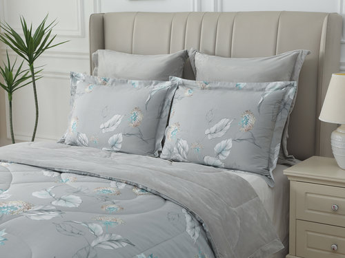 Постельное белье без пододеяльника с одеялом Sofi De Marko РЕНАТО хлопковый сатин V3 евро, фото, фотография