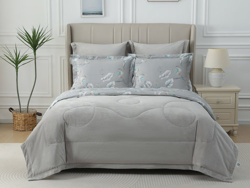 Постельное белье без пододеяльника с одеялом Sofi De Marko РЕНАТО хлопковый сатин V3 евро, фото, фотография