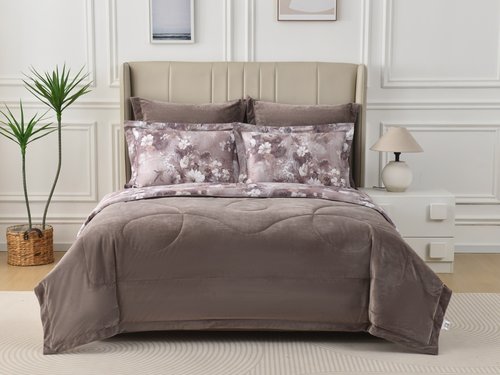 Постельное белье без пододеяльника с одеялом Sofi De Marko РЕНАТО хлопковый сатин V4 евро, фото, фотография