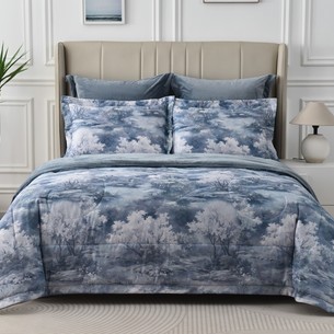 Постельное белье без пододеяльника с одеялом Sofi De Marko РЕНАТО хлопковый сатин V5 евро