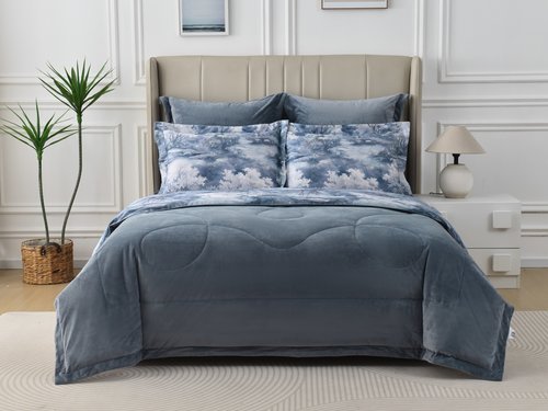 Постельное белье без пододеяльника с одеялом Sofi De Marko РЕНАТО хлопковый сатин V5 евро, фото, фотография