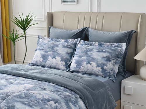 Постельное белье без пододеяльника с одеялом Sofi De Marko РЕНАТО хлопковый сатин V5 евро, фото, фотография